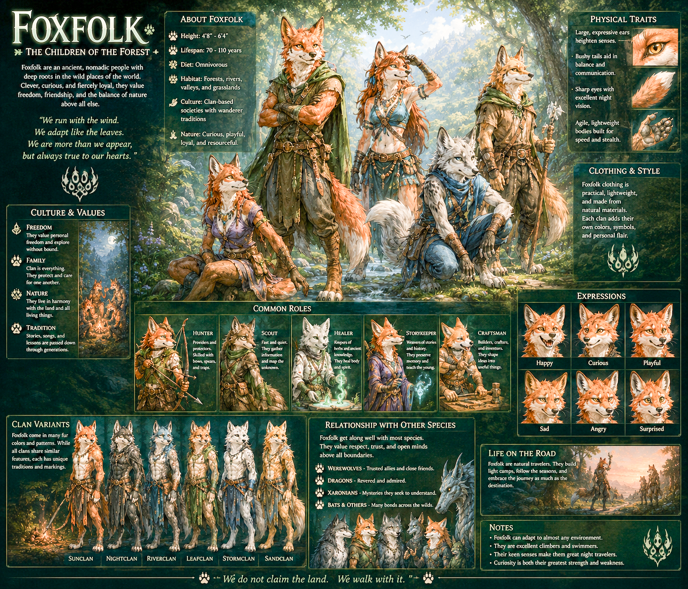 Foxfolk Species Guide